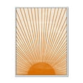 thumbnail image 1 of Designart 'Orange Sun Print On Beige III' Modern Framed Canvas Wall Art Print, 1 of 5