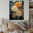 thumbnail image 1 of Designart "Orange Teal botanic Whirlwind II" Abstract Metal Wall Art, 1 of 1