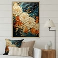 thumbnail image 1 of Designart "Orange Teal botanic Whirlwind III" Abstract Floater Framed Wall Art Living Room, 1 of 7