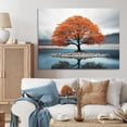 thumbnail image 1 of Designart "Orange Tree Autumn I" Landscape Trees Wall Art Print, 1 of 5