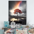 thumbnail image 1 of Designart "Orange Tree Rainbow delicate Radiance" Floral Floater Framed Canvas Print, 1 of 7