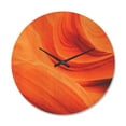 thumbnail image 1 of Designart 'Orange Upper Antelope Canyon Landscape' Modern Wood Wall Clock, 1 of 5