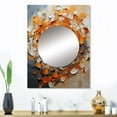 thumbnail image 1 of Designart "Orange and White Spiral Collage Abstract" Abstract Collages Mirror Wall Decor - Modern Orange Abstract Large Mirror For Wall Art Decor - 32" x 24" Inch, 1 of 5