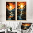 thumbnail image 1 of Designart "Orange Yellow Indian Art euphony Of II" Indian Art Framed Wall Art Set Of 2 - Orange People Framed Wall Art Set Of 2, 1 of 7