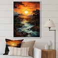 thumbnail image 1 of Designart "Orange Yellow Indian Art euphony Of III" Indian Floater Framed Canvas Wall Art, 1 of 7