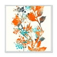 thumbnail image 1 of Designart 'Orange and Green Wildflowers III' Modern Framed Canvas Wall Art Print, 1 of 5