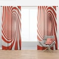 thumbnail image 1 of Designart 'Orange and White Spiral' Modern & Contemporary Curtain Panel, 1 of 4