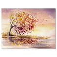 thumbnail image 1 of Designart ' Orange and Yellow Autumn Tree ' Traditional Canvas Wall Art Print, 1 of 4