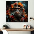 thumbnail image 1 of Designart "Orangutan Portrait With A Fashionable Twist" Orangutan Canvas Art Print, 1 of 7
