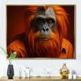 thumbnail image 1 of Designart "Orangutan Wearing A Fashionable Suit" Orangutan Floater Framed Wall Decor, 1 of 5
