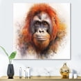 thumbnail image 1 of Designart "Orangutan in the Tropics II" Animals Metal Wall Decor, 1 of 1