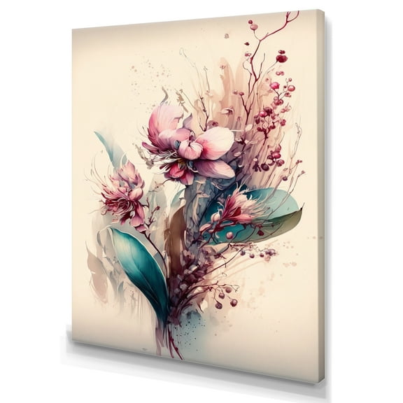 Designart Orchid Floral Design II Canvas Wall Art