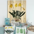 thumbnail image 1 of Designart 'Orchid Retro Flowers' Farmhouse Print on Natural Pine Wood, 1 of 5