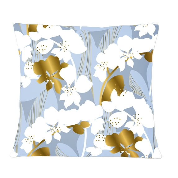 Designart Orchid blossom color pattern' Mid-Century Modern Throw Pillow - 12x20