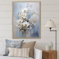thumbnail image 1 of Designart "Orchids In Minimalistic Style" Orchids Floater Framed Wall Art Living Room, 1 of 5