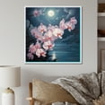 thumbnail image 1 of Designart "Orchids In Moonlit Waterscape" Orchids Floater Framed Wall Art Prints, 1 of 5