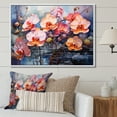 thumbnail image 1 of Designart "Orchids In Wild Pink And Orange Expression I" Orchids Floater Framed Canvas Prints, 1 of 5