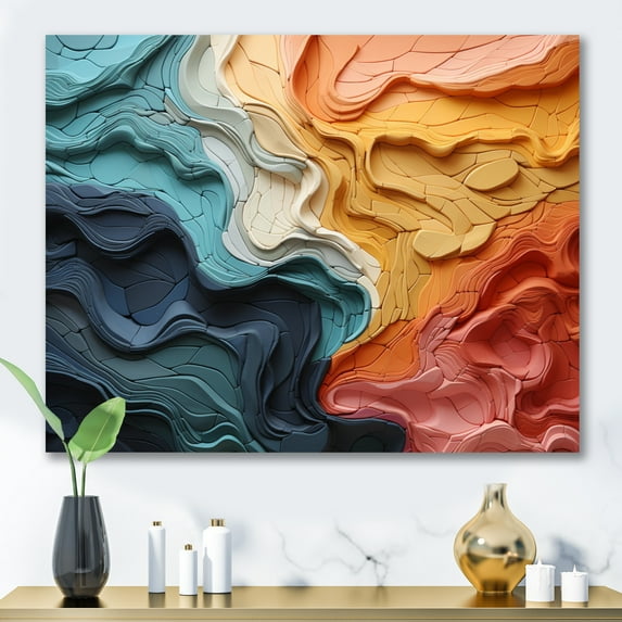 Designart "Organic Forms of Biomorphism IV" Modern Wall Art Print