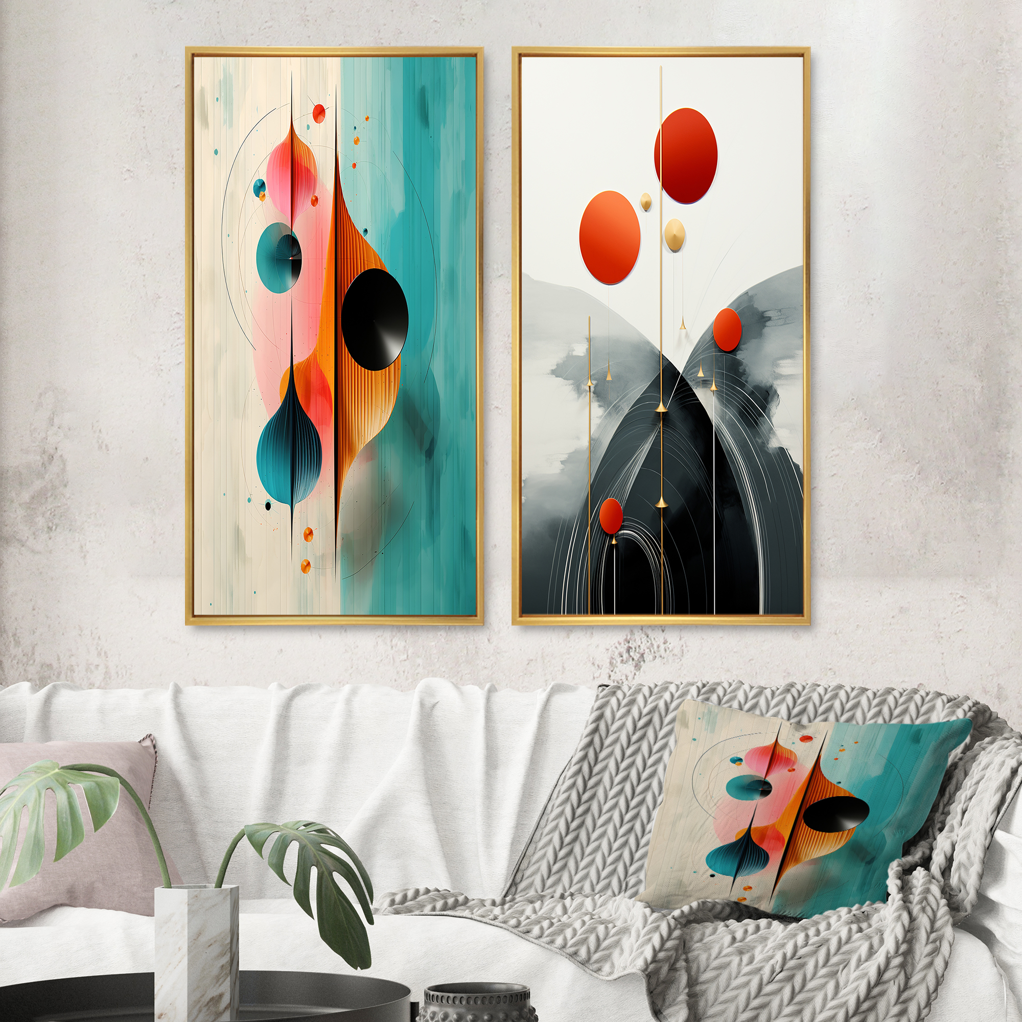 Designart Otherworldly Blessings Retro Abstraction" Minimalism