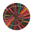 thumbnail image 1 of Designart 'Orienta Chocolate Mandala' Modern Wood Wall Clock, 1 of 5