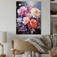 thumbnail image 1 of Designart "Oriental Creation Peachy Floral Display" Asian Metal Art Print, 1 of 1