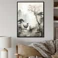 thumbnail image 1 of Designart "Oriental Design Gentle Lamb Sketch I" Asian Floater Framed Wall Art Print, 1 of 7