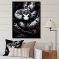 thumbnail image 1 of Designart "Oriental Design Serpent's Curve Sketch I" Asian Floater Framed Wall Art Print, 1 of 7