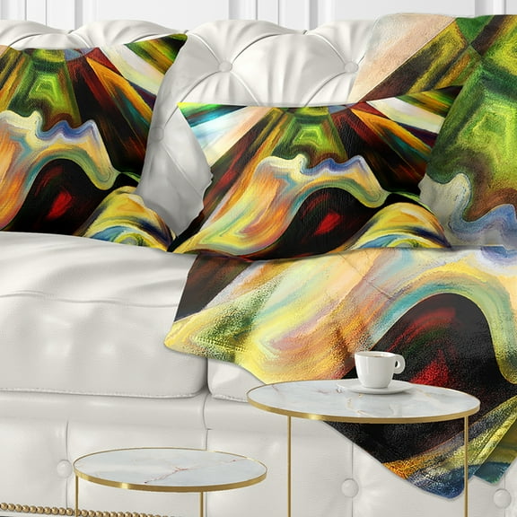 Designart Origin of Imagination - Abstract Throw Pillow - 12x20