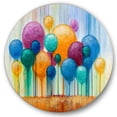 thumbnail image 1 of Designart 'Ornamental Colourful Trees IV' Modern Circle Metal Wall Art 36x36 - Disc of 36, 1 of 5