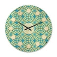 thumbnail image 1 of Designart 'Ornamental Retro Design I' Mid-Century Modern Wood Wall Clock, 1 of 5
