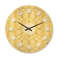 thumbnail image 1 of Designart 'Ornamental Retro Design III' Mid-Century Modern Wood Wall Clock, 1 of 5