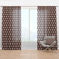 thumbnail image 1 of Designart 'Ornamental Retro Design IX' Mid-Century Modern Curtain Panel, 1 of 4