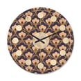 thumbnail image 1 of Designart 'Ornamental Retro Design IX' Mid-Century Modern Wood Wall Clock, 1 of 5