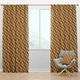 thumbnail image 1 of Designart 'Ornamental Retro Design V' Mid-Century Modern Blackout Curtain Panel, 1 of 4