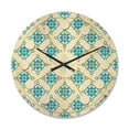 thumbnail image 1 of Designart 'Ornamental Retro Pattern I' Mid-Century Modern Wood Wall Clock, 1 of 5