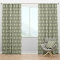 thumbnail image 1 of Designart 'Ornamental Retro Pattern II' Mid-Century Modern Blackout Curtain Panel, 1 of 4