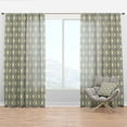 thumbnail image 1 of Designart 'Ornamental Retro Pattern II' Mid-Century Modern Curtain Panel, 1 of 4