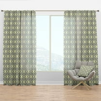 Designart 'Ornamental Retro Pattern II' Mid-Century Modern Curtain Panel