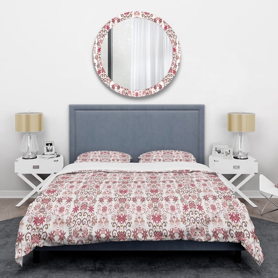 Designart 'Ornamental Retro Pattern' Mid-Century Modern Duvet Cover Set