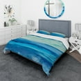 thumbnail image 1 of Designart 'Out to Sea' Geometric Duvet Cover Set, 1 of 4