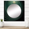 thumbnail image 1 of Designart "Outer Space With Emerald Enceladus" Our Solar System Square Mirror For Wall Decor - Large Blue Square Printed Wall Mirror Art - Square Astronomy Mirror - Wall Mounted Square Large Mirror, 1 of 5