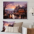 thumbnail image 1 of Designart "Over Montmartre French Sunrise wall art I" Cityscapes Floater Framed Canvas Print, 1 of 7