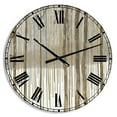 thumbnail image 1 of Designart Oversized Brown Analog Round Lodge Wall Clocks, CLM30602-C23, 1 of 3