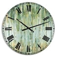 thumbnail image 1 of Designart Oversized Green Analog Round Farmhouse Wall Clocks, CLM30952-C23, 1 of 3