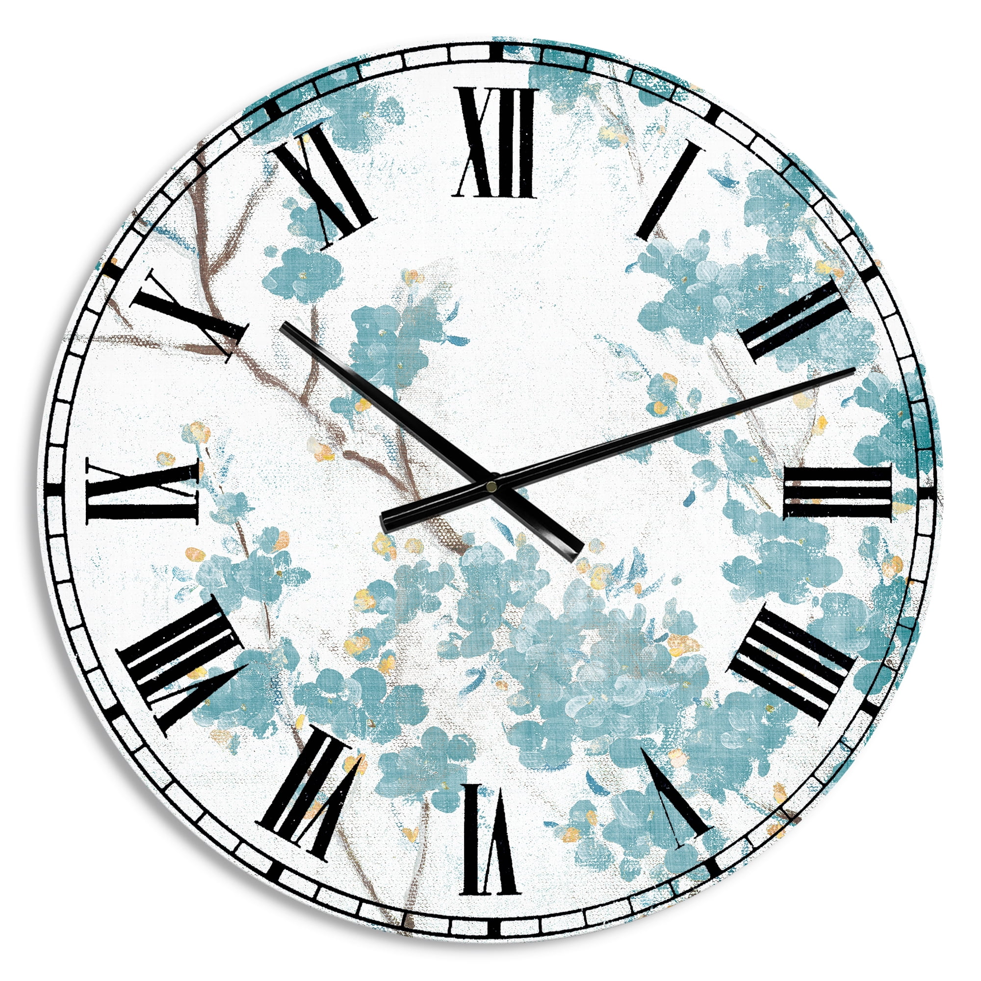 Designart Oversized Multicolor Analog Round Modern Traditional Wall Clocks, CLM30514-C23