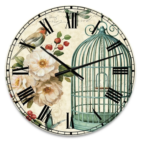 Designart Oversized Multicolor Analog Round Modern Traditional Wall Clocks, CLM31087-C23