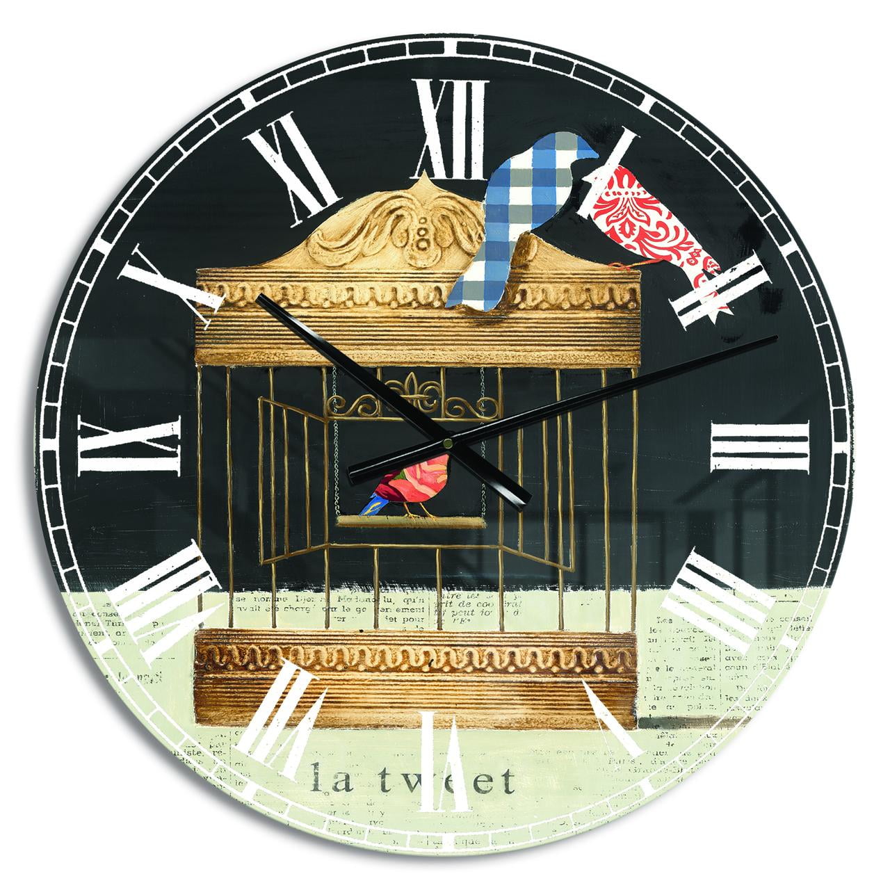 Designart Oversized Multicolor Analog Round Modern Traditional Wall Clocks, CLM31194-C23