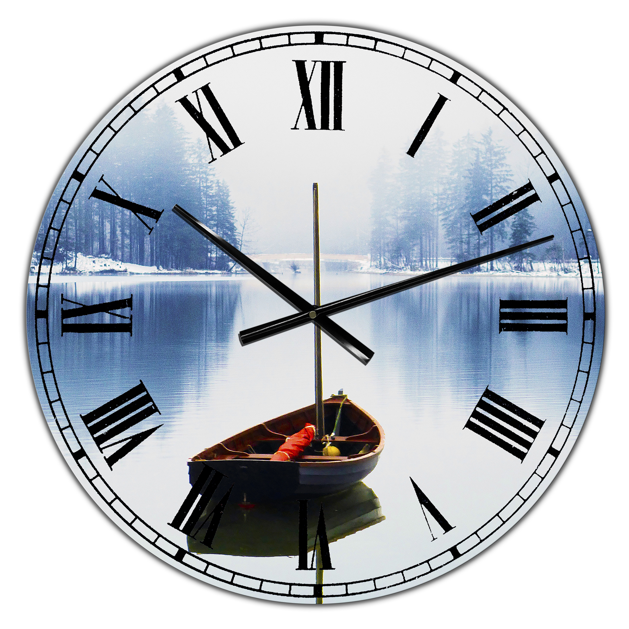 Designart Oversized Multicolor Analog Round Modern Wall Clocks, CLM25104-C23