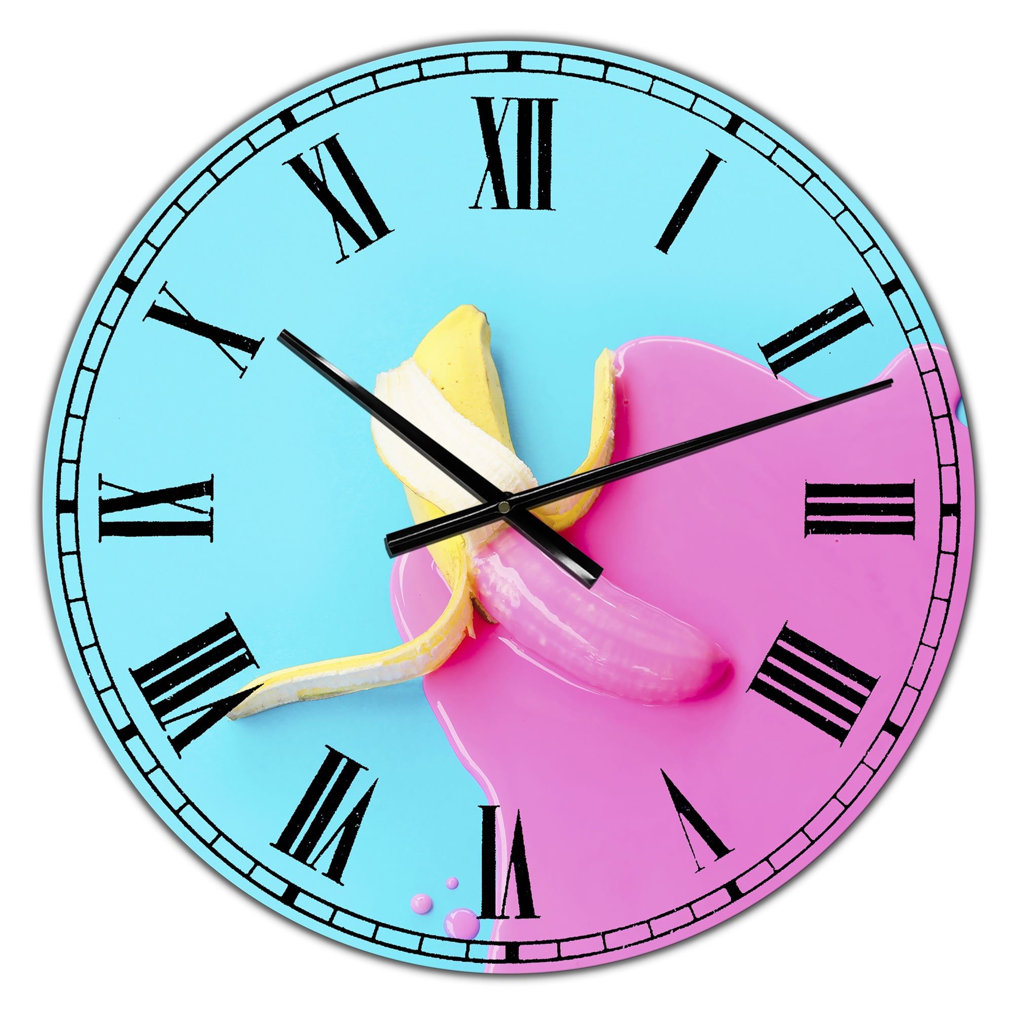 Designart Oversized Multicolor Analog Round Modern Wall Clocks, CLM25652-C23
