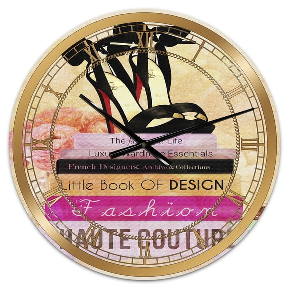 Designart Oversized Multicolor Analog Round Modern Wall Clocks, CLM25727-C23